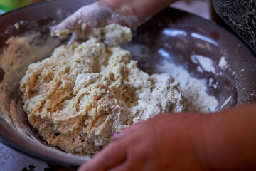 Making cake dough