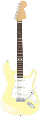黄色いエレキギターのイラスト