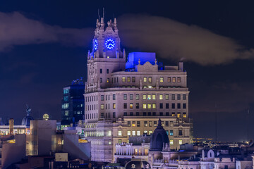 Cityscape of Madrid from the CBA Balcony