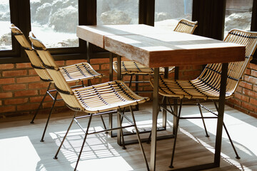 chair table for resting in living room