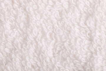 Texture of white terry towel