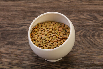 Vegan cuisine - Dry lentil heap