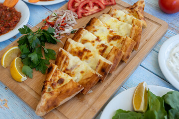 Turkish pide with cheese - Kasarli pide