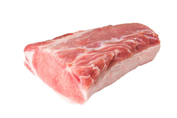 Pork loin or pork chop isolated on white background. Juicy and tender pork meat.