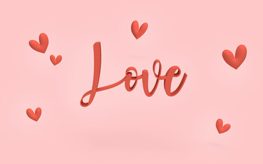 Illustration avec un le terme amour . concept des vacances et de l'été. De l'amour et de la passion, du romatisme et de la st Valentin