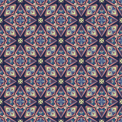 Geometric seamless pattern, abstract colorful background, vector texture for fabric, textile, decoration.
