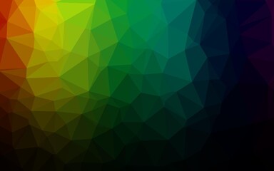 Obraz premium Dark Multicolor, Rainbow vector abstract mosaic backdrop.