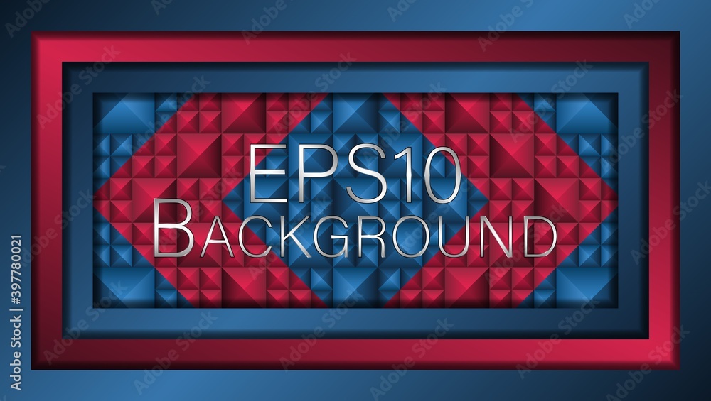 Poster eps10 vector background. exceptional background composed of a multitude of pyramids with shades and 
