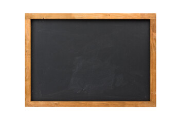blank black school chalk board isolated on white background