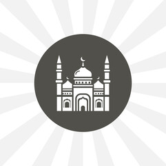 mosque isolated vector icon. islam design element