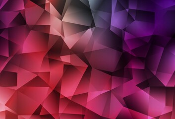 Light Pink, Red vector shining triangular layout.