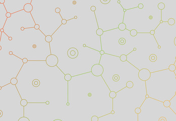 Network abstract connection isolated on gray background. Network technology background with dots and lines. Ai background. Modern abstract concept. Ai vector, network technology