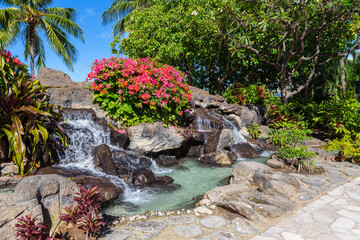 Landscaped garden in Oahu, Hawai