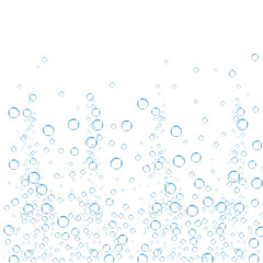 Obraz na płótnie Canvas Bubbles in water background. Bubbles in water for wallpaper, texture background and pattern template. Water bubbles, vector background