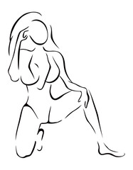 Young sexy woman in a swimsuit