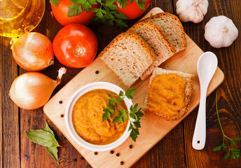 Zucchini spread in a bowl