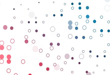 Light Blue, Red vector background with bubbles.