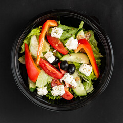 greek salad in the bowl