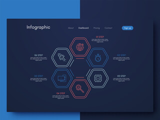 Modern infographic vector elements for business brochures. Use in website, corporate brochure, advertising and marketing..