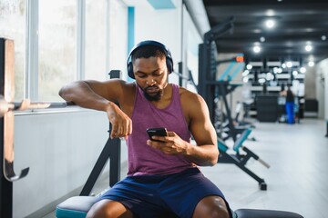 african american man in the gym