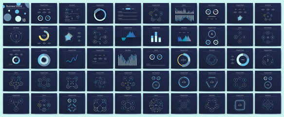 Modern infographic vector elements for business brochures. Use in website, corporate brochure, advertising and marketing..