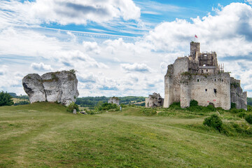 Mirow medieval castle ruins  in Silesia, Poland