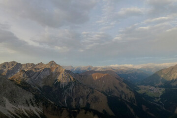 Naklejka na ściany i meble Hiking tour to Pleisspitze mountain, Tyrol, Austria
