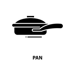 pan symbol icon, black vector sign with editable strokes, concept illustration