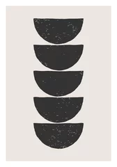 Deurstickers Minimalistische kunst Trendy abstracte creatieve minimalistische artistieke handgetekende compositie