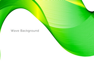Abstract vector background with smooth stylish transparent green wave
