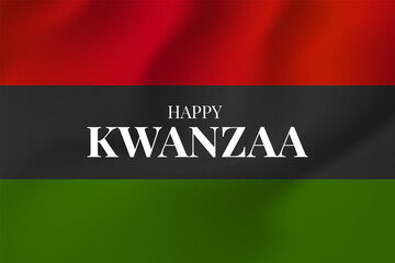 Kwanzaa banner. Traditional african american ethnic holiday design concept. Green, red, and black colors. Vector illustration.