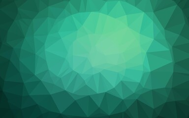 Light Green vector polygon abstract background.