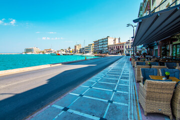 Chios Harbour view in Chios Island of Greece.