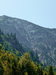 Mountain hiking tour to Schildenstein mountain, Bavaria, Germany