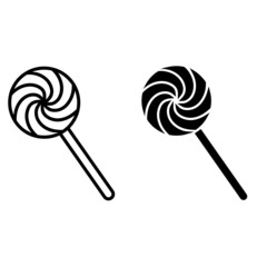 Candy icon vector set. sweet illustration sign collection. christmas symbol.