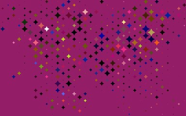 Light Multicolor, Rainbow vector texture with beautiful stars.