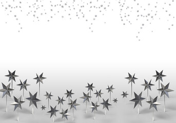 Obraz premium Abstract geometrical christmas star on white isolatej background.
