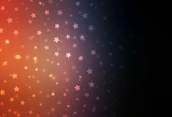 Obraz premium Dark Blue, Yellow vector template with ice snowflakes, stars.