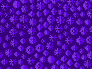 Naklejka na ściany i meble Snowflakes seamless pattern. Merry Christmas and Happy New Year background with falling snow. Flat style. Vector illustration