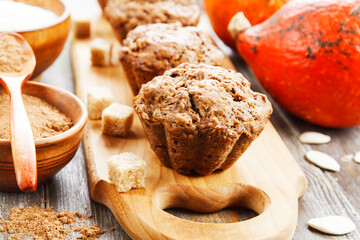 Homemade pumpkin muffins