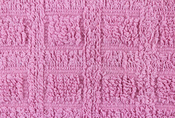 Towel background. Towel texture. Pink structure
