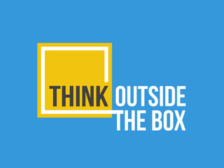 think outside the box, vector illustration concept in flat style