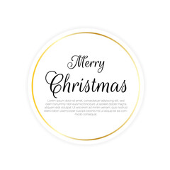 Merry Christmas greeting card, vector illustration.