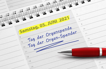 Notiz: Tag der Organspende, 05. Juni 2021