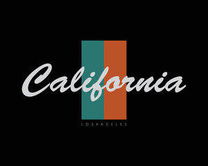 Vector illustration of letter graphics, california fashion, perfect for the design of t-shirts, clothes, hoodies, printing products etc.