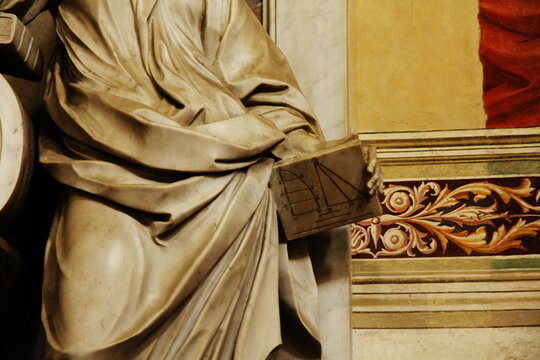 santa croce interior statues , Florence