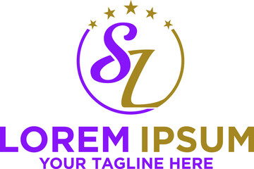 Fototapeta premium Letter SL, Spa beauty salon circle logo