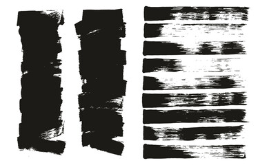 Flat Sponge Thin Artist Brush Short Background & Straight Lines Mix High Detail Abstract Vector Background Mix Set 