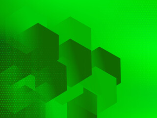 Green color modern Geometric shape background design