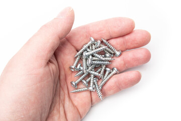 screws isolated on white